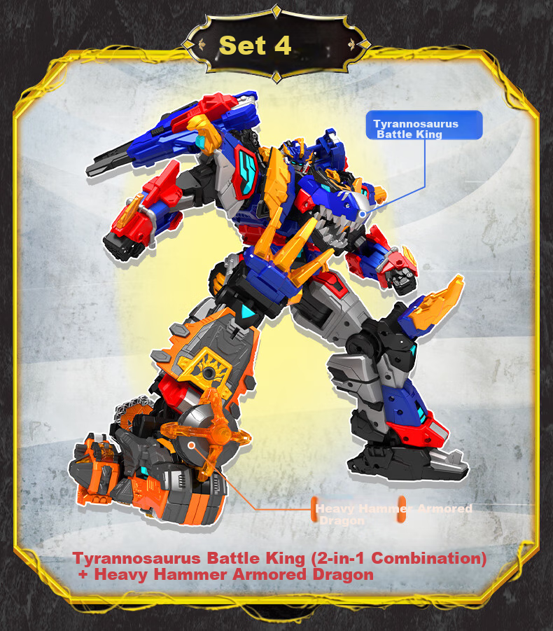 Mini Force X Ice Blade Sabertooth Tiger Season 8 Strongest Dinosaur 3-Form Combination Left Foot Armor Transforming Robot Toy 7