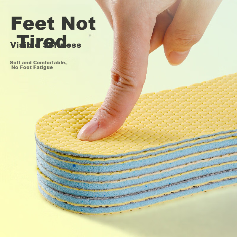 Footprint Tribe Thin Insoles Barefoot Magic Spring Summer Men's Sweat-Absorbing Breathable Odor-Resistant Non-Stuffy Women's Non-Slip Size 35-36