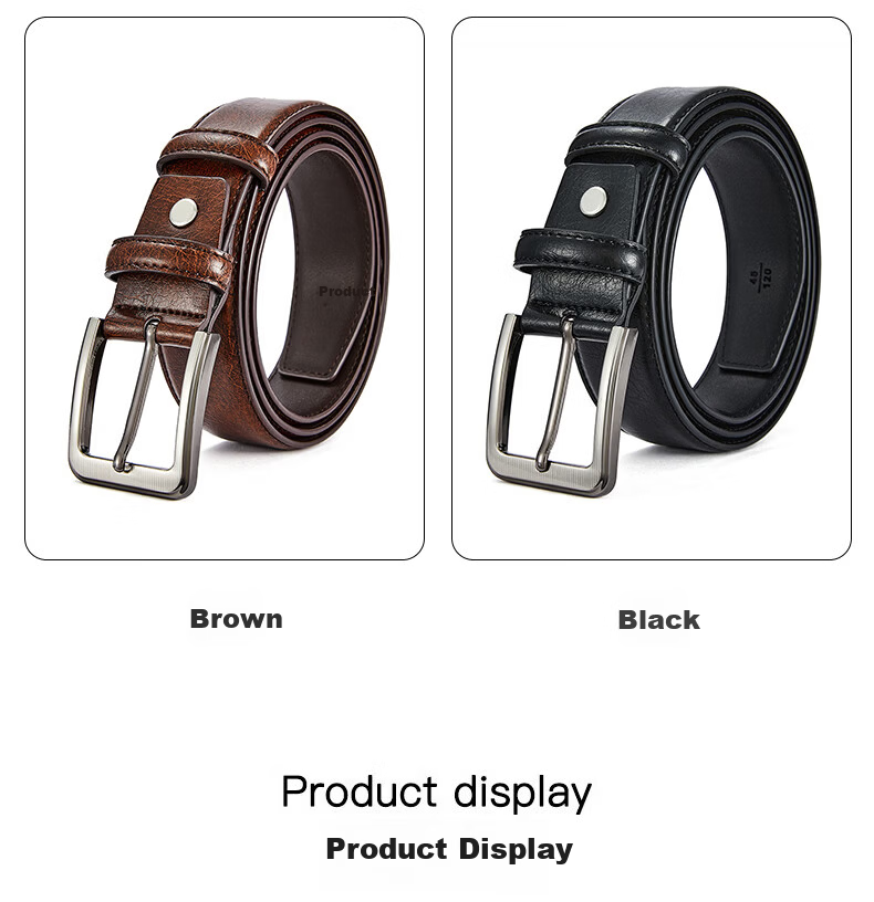 CARTELO Men's Genuine Leather Casual Versatile Pin Buckle Belt Valentine's Day Birthday Gift for Boyfriend Husband Dad 4