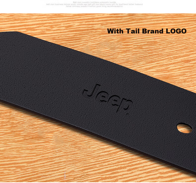 JEEP Men's Genuine Leather Belt, First Layer Cowhide Pin Buckle Waistband, Versatile New Style Pants Belt, Father's Day Gift for Dad 6