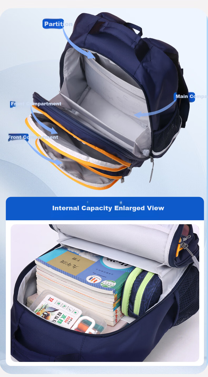 DR·KONG Primary School Backpack for Grades 1-3, Ergonomic Spine Protection, Large Capacity Lightweight Kids Shoulder Bag, New Children's Gift Backpack 22