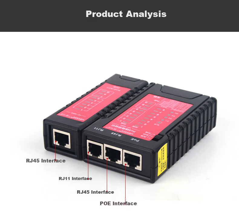 Smart Mouse NF-468S Network Cable Tester Multifunction Wire Tester Computer Network RJ45 Telephone Line Engineering Kit 6