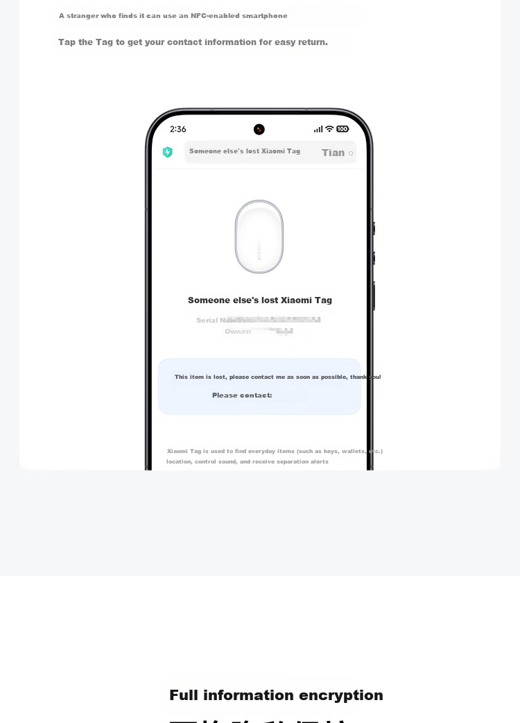 MI Xiaomi Tag UWB Version Locator Tracker Anti-Lost Device Global Find for iPhone Children Elderly Pets Keys Luggage Bicycle Backpack Anti-Lost 6