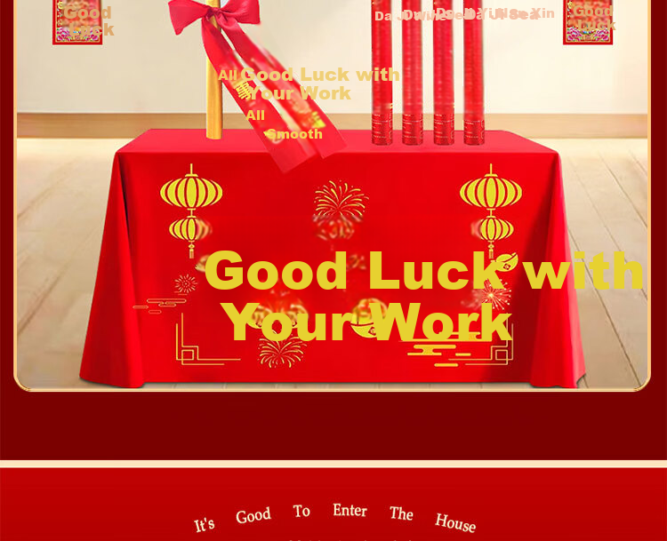 Extreme Space Construction Commencement Ceremony Full Set New House Opening Ceremony Supplies Renovation Opening Tablecloth Banner Stickers Firecracker Set 3