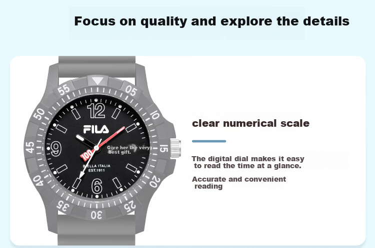 FILA Student Watch Exam Special Watch for Middle and High School Students Unisex Kids Sports Watch 6909-001 6