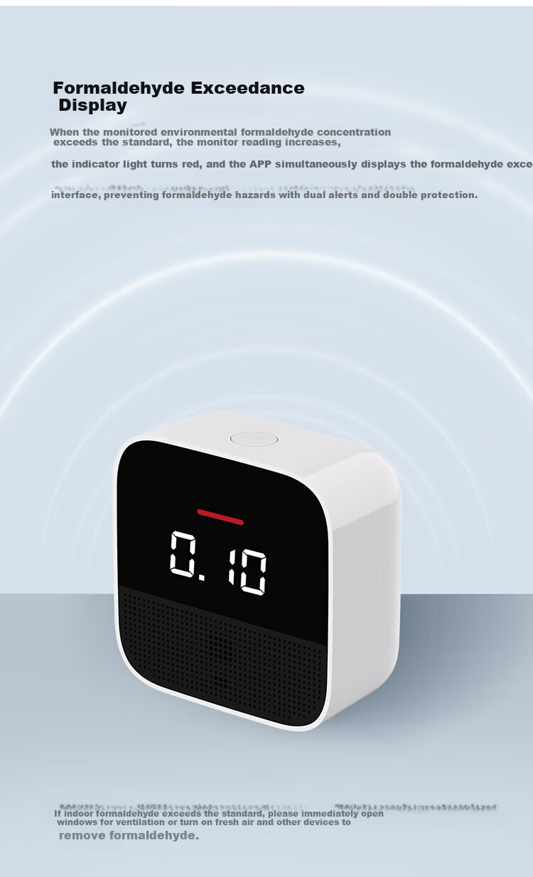 Honeywell Formaldehyde Detector PRO Upgrade Version Compatible with Mijia Smart Temperature and Humidity Home Air Quality Monitor for New Houses 8