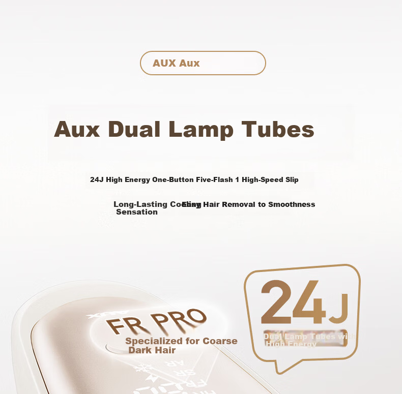 AUX Hair Removal Device Dual Lamp Sapphire Ice Point Full Body Underarm Private Use Home ProMax 24J Valentine's Day Gift High Power 1