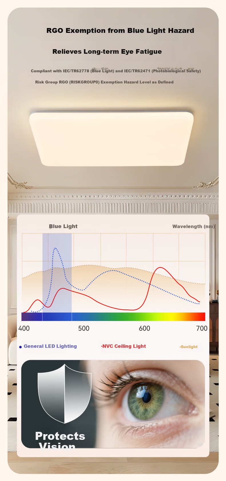 NVC Ceiling Light Living Room Main Light Bedroom Full Spectrum 2026 New Model Snow White 4 Smart Version with Installation 7