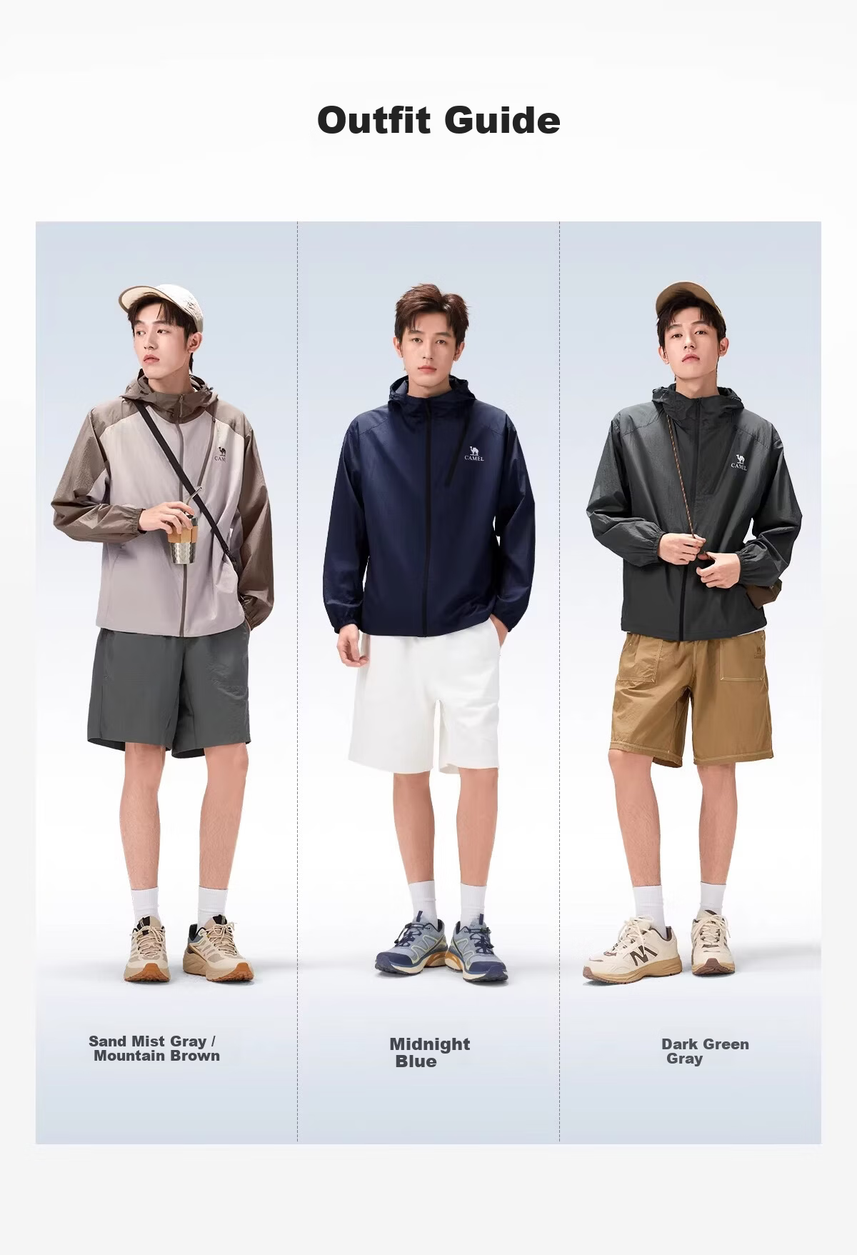 CAMEL Outdoor Sun Protection Jacket 2026 Spring Summer New Unisex Ice Cooling Breathable Durable Sunproof Sports Coat 5134 12
