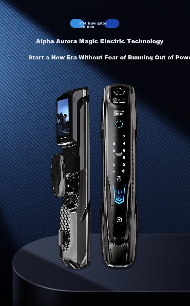 ALPHA AURORA Smart Door Lock P14 Navigator Edition Three-Camera Palm Vein Face Fingerprint Recognition Password Lock with Free On-Site Installation 2