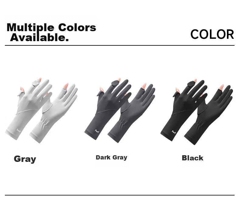 Miiow Women's Sunscreen Gloves Outdoor UV Protection Ice Silk Summer Thin Breathable Driving Cycling Gloves 14