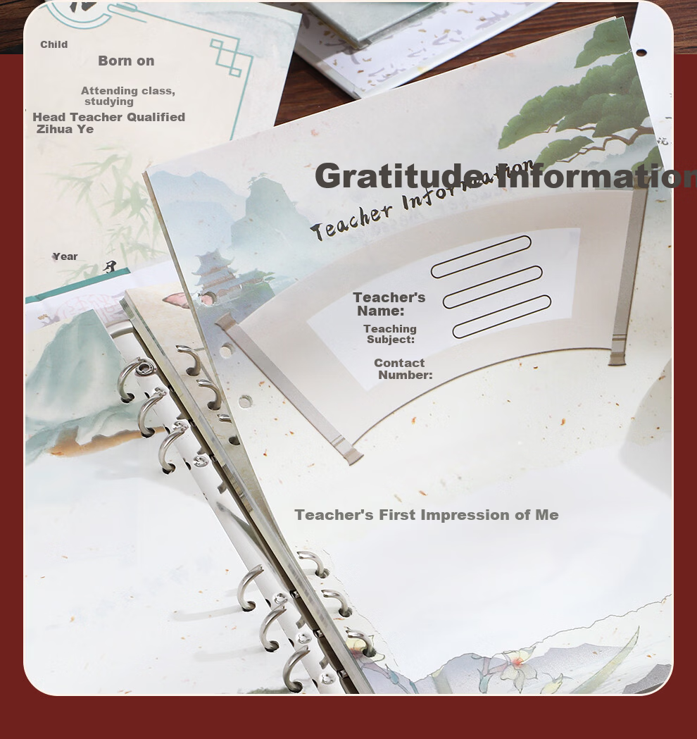 Zolan Zhe Nezha Classmate Record 2026 New Graduation Album for 6th Grade Elementary Students High-Value Girls Niche Unique Style Anime Middle School Boys Growth Contact Book 7