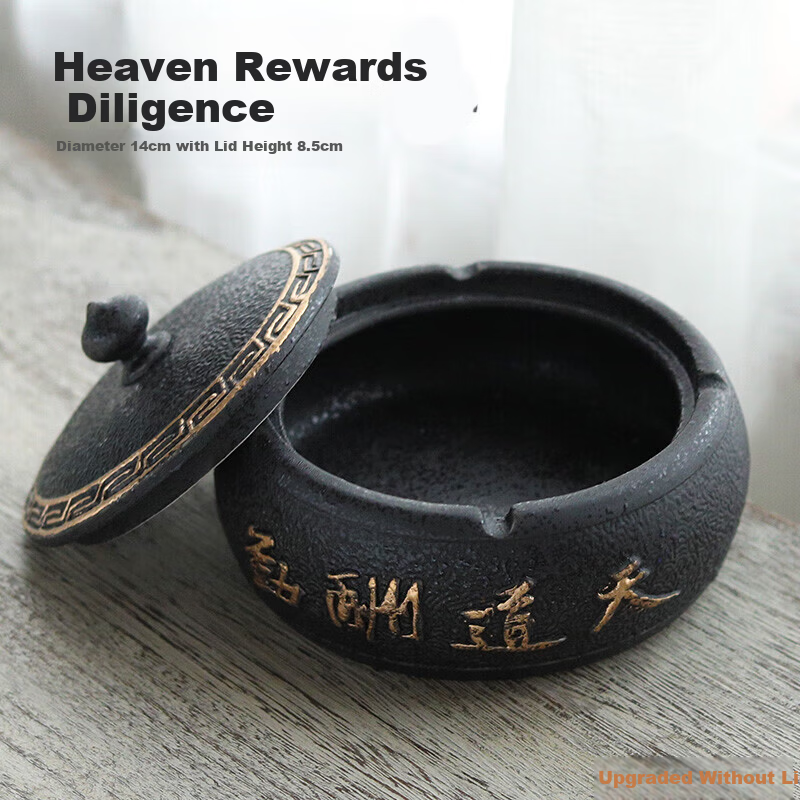 Bangu Mountain Home Ceramic Ashtray Upgrade No Lid Chinese Style Creative Personalized Office Decor