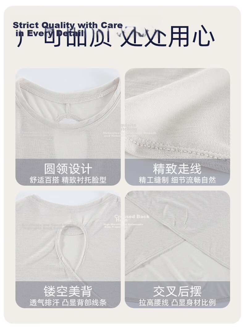 Langsha Women's Fitness Yoga Shirt Summer Running Sports Short Sleeve Loose Quick-Dry Breathable Pilates Training Backless Top 8