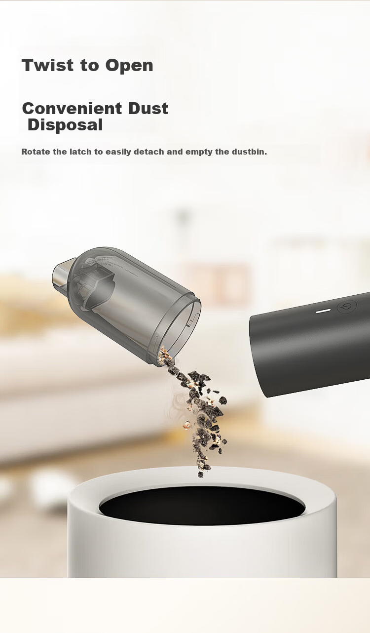 JD Jingzao High-Performance Handheld Wireless Car Vacuum Cleaner 9Kpa Powerful Suction Blower and Vacuum All-in-One Long Battery Life Multi-Purpose Pet Hair Dust Mite Removal Car and Home Accessories 8