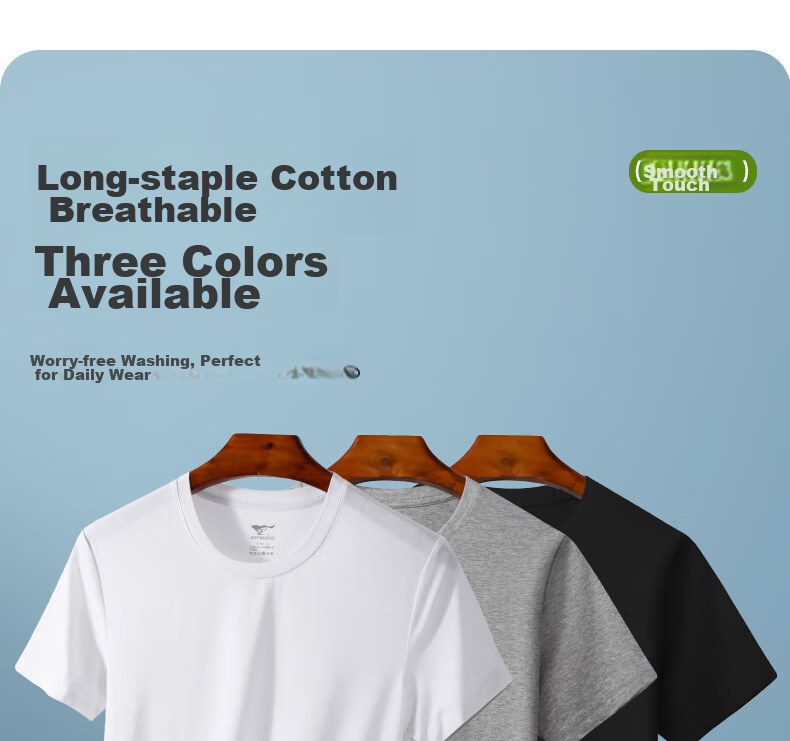 SEPTWOLVES Men's Short Sleeve T-Shirt Elastic Cotton Breathable Casual Sweat-Absorbing Basic Heather Gray 2XL 9