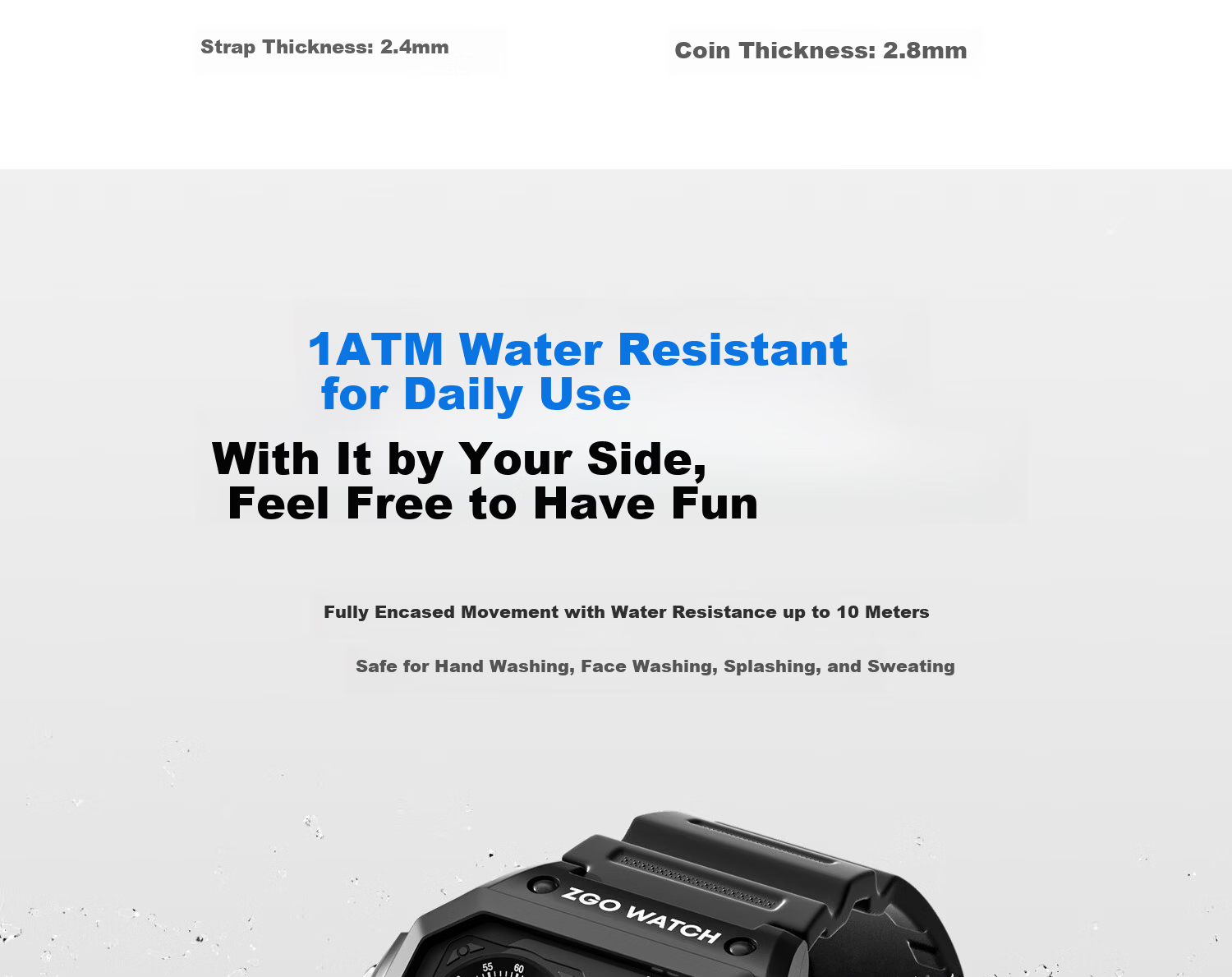 ZGO Men's Vintage Style Digital Watch Student Waterproof Small Square Sports Electronic Watch for High School and Middle School Students 17