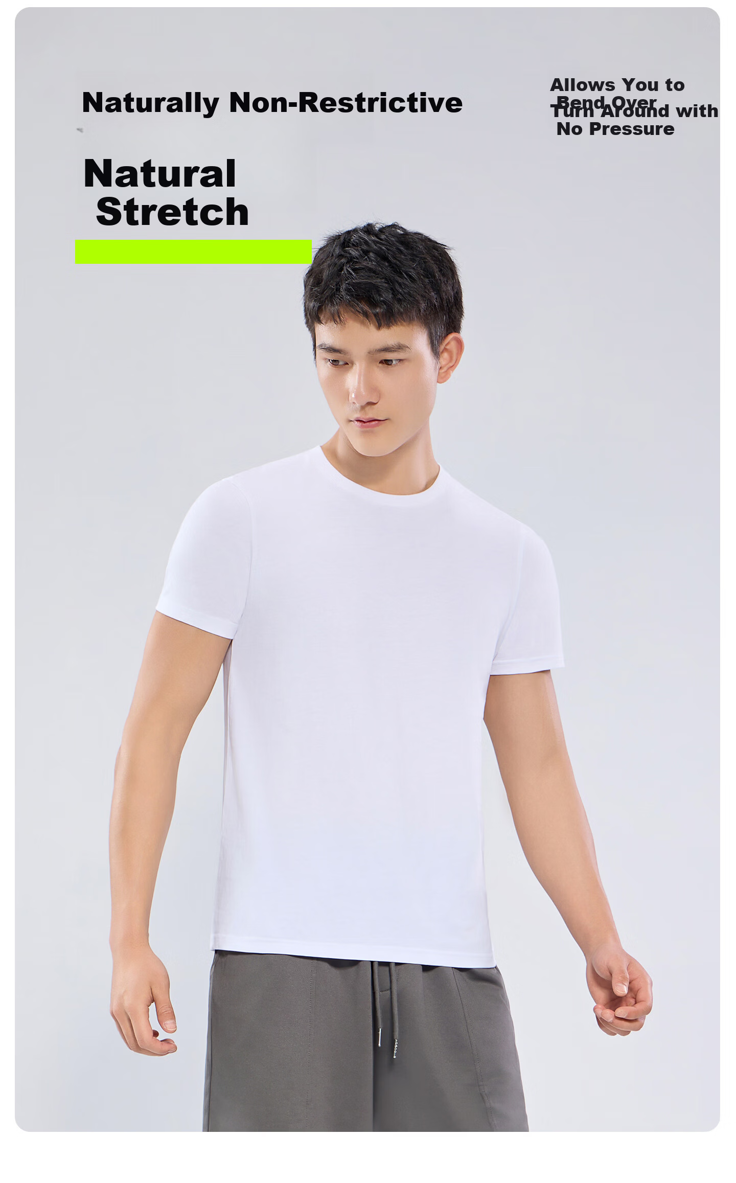 Youkeshu Men's Short Sleeve Summer Pure Cotton Slim Fit Tank Top All Cotton Sweatshirt Sports Fitness Sweat-Absorbing T-Shirt 11