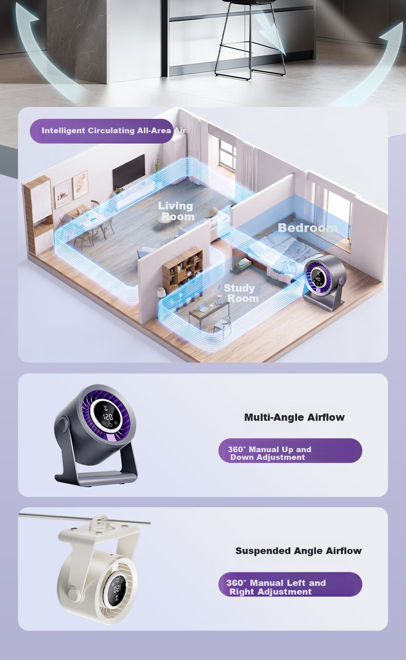DIAMOND 26 New Model Wireless Wall and Table Fan USB Multi-Purpose Small Fan for Kitchen Office Dormitory Outdoor Long Battery Life XR 4