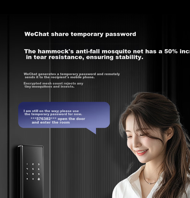 Delixi Electric Password Lock Smart Door Lock Home Fingerprint Lock Self-operated Smart Lock Anti-theft Electronic Entry Door Lock with Installation 10