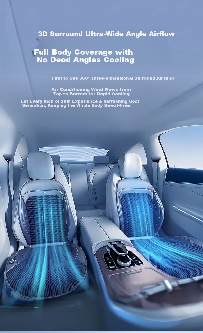 Digalun Car Ventilated Seat Cushion Summer Aigo Patriot Seat Cooling Ice Silk Breathable Massage Cushion 2