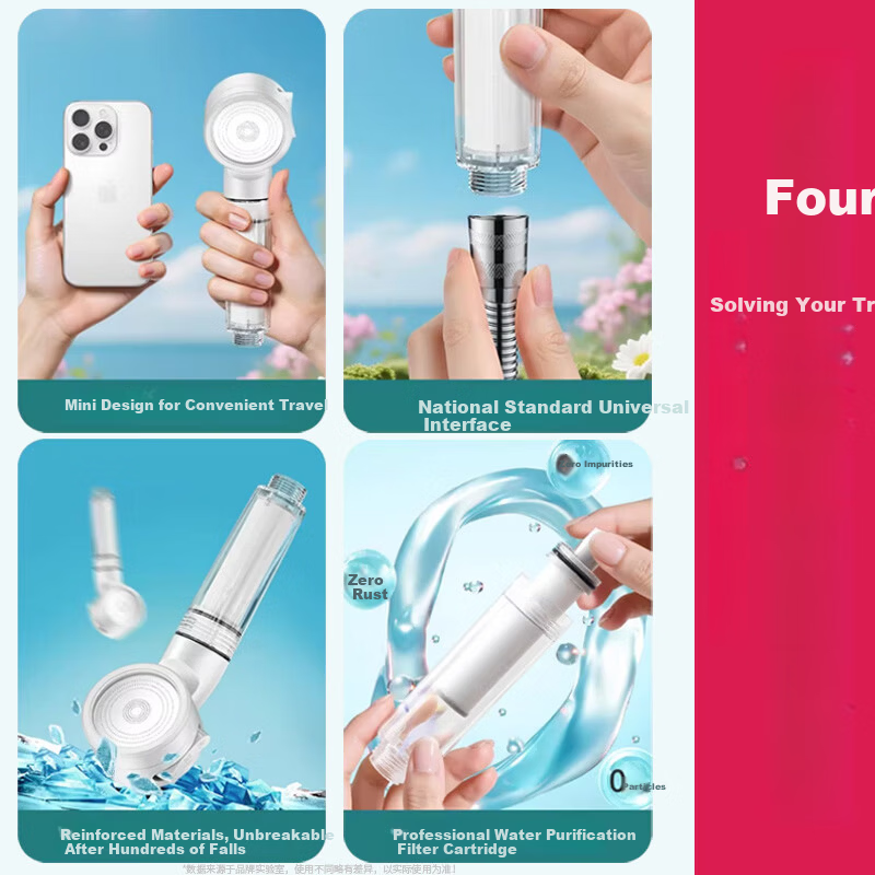 Del 28-Year Brand Filtered Shower Head High-Pressure Bathroom Travel Hotel Bath Shower Head 2021-8