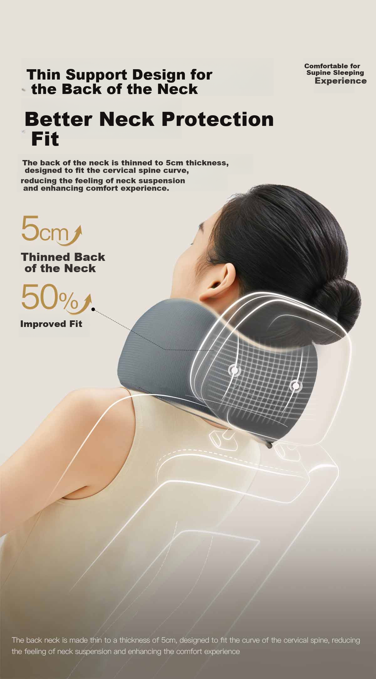 JueQingSong Zero U-Shaped Neck Pillow Travel Pillow Portable U-Shaped Pillow for Airplane and Train Neck Support Sleep Pillow 11