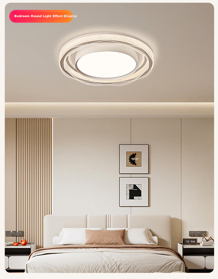 Foshan Lighting Ceiling Lamp Living Room Light Modern Simple Eye Protection LED Mijia Smart Control Platinum Crystal 200W 24
