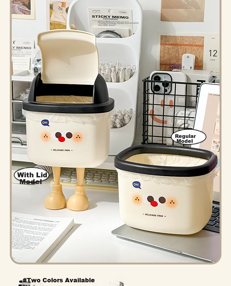 Class 3-2 Realistic Educational Kids Toy Mini Desktop DIY Trash Can Pretend Play Gift for Boys and Girls 7