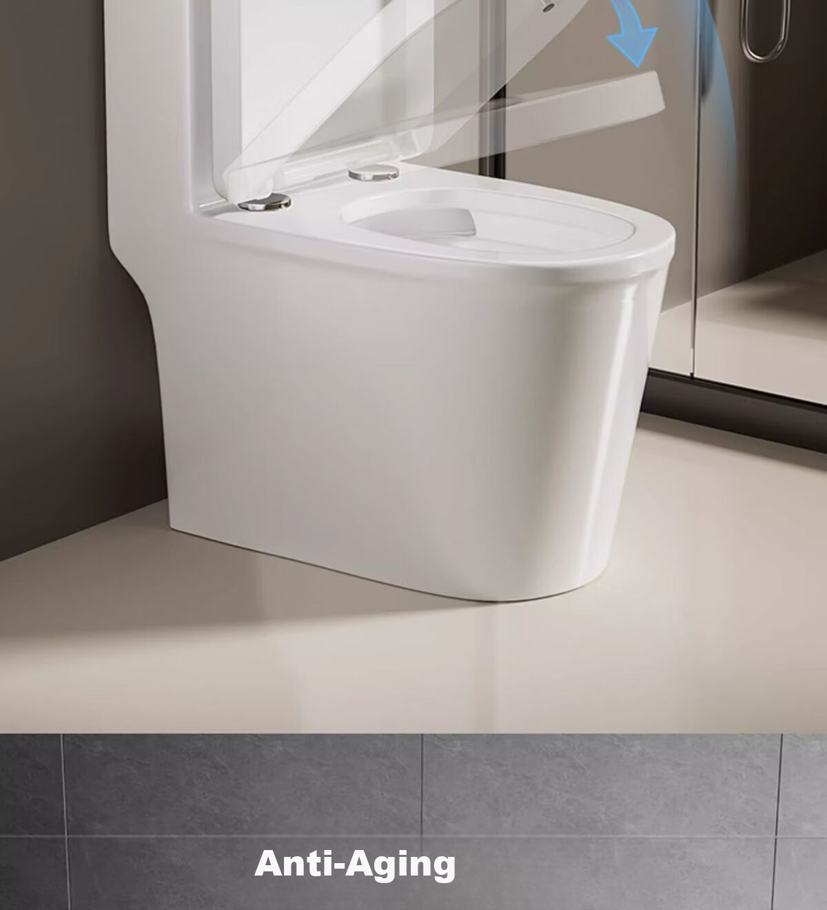 Taoshi V-Shaped Universal Toilet Seat Cover Double Slow-Closing Extra Thick Household Old-Style Toilet Lid 18