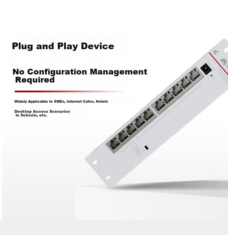 Huawei Kunling Enterprise 8-Port Gigabit Layer 2 Managed PoE Switch S210-8P2J 8 Gigabit PoE Ports + 2 2.5GE SFP Ports Web Managed VLAN Segmentation 4