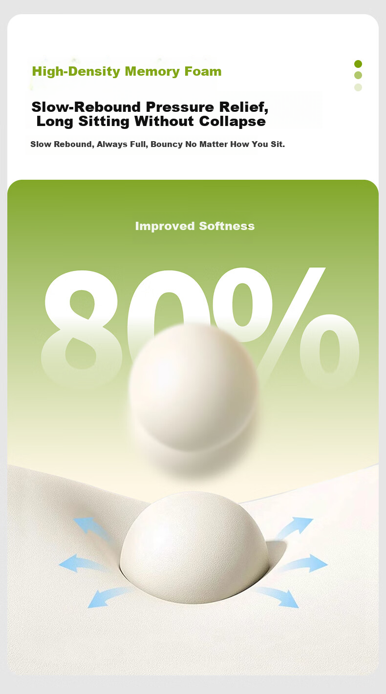 Bubble Waist Support Ergonomic Lumbar Cushion Integrated Backrest Office Chair Seat Pad Long Sitting Essential Father's Day Gift 11