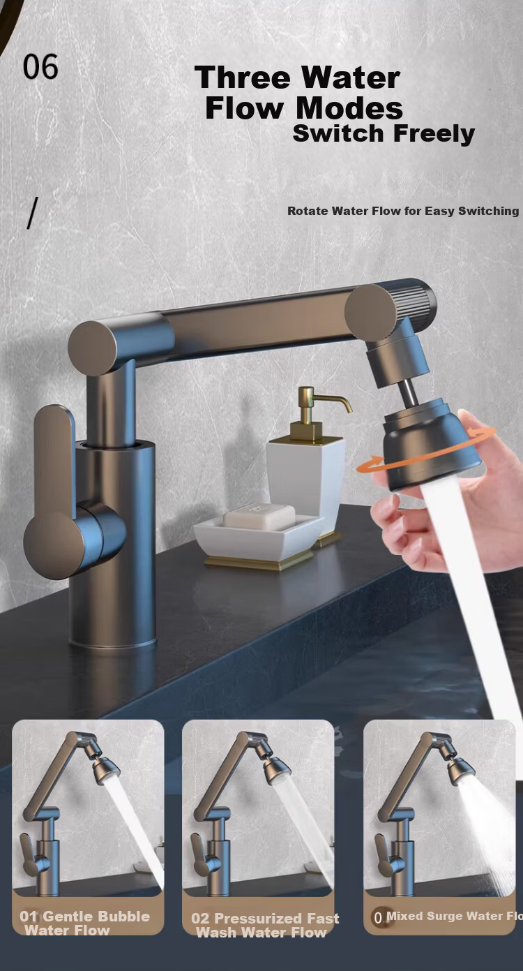 IVORPO German Basin Faucet Bathroom Sink Faucet Washbasin Mixer Hot and Cold Water Two-in-One 7