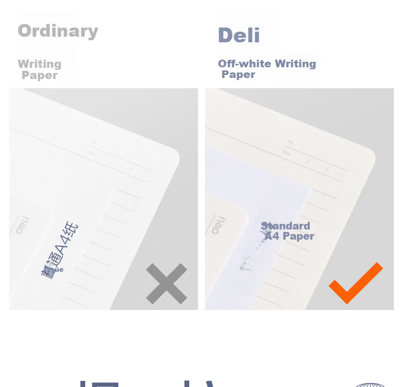 Deli Niudun Series Lightweight 6-Ring A5 Binder Notebook 40 Sheets Student Notebook HA5403-1 9