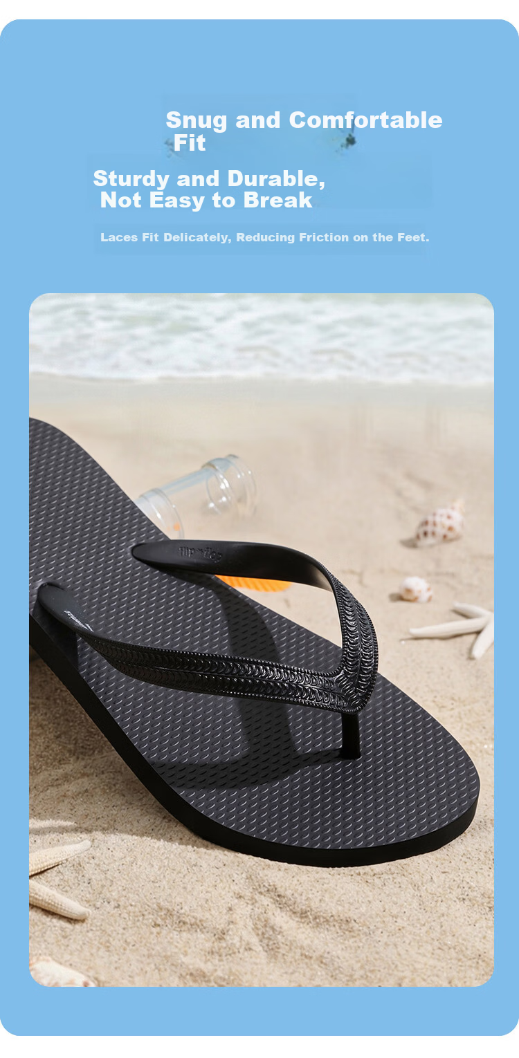 JD Jingzao Unisex Herringbone Flip Flops Beach Swimming Casual Summer Soft Sole Sandals Gray Size 39-40 6