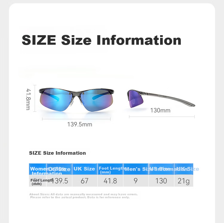 JD Jingzao [Aviator] Lightweight Colorful Cycling Glasses Sports Travel UV Protection Sunglasses Iridescent Blue 14
