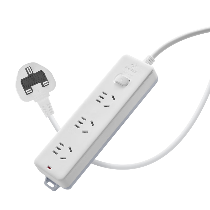 BULL 3-Outlet UK Standard Travel Power Strip with Master Switch for UK, Singapore, Maldives, Malaysia, Hong Kong, etc.