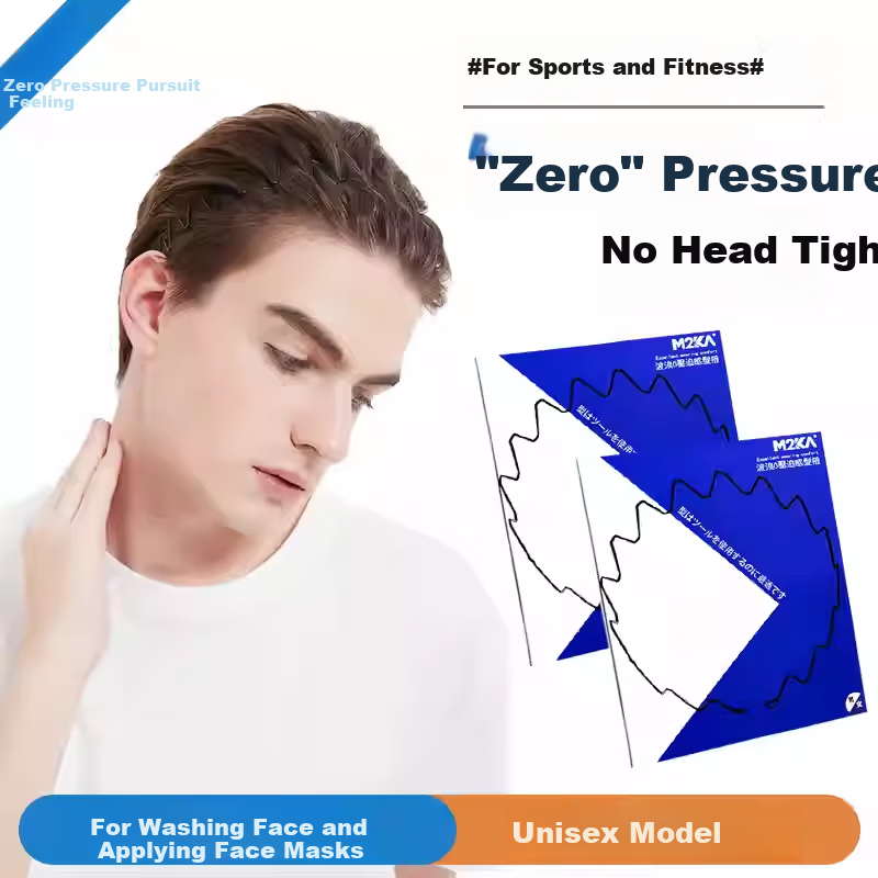 M2KA Men's Airy High-End Non-Tight Sports Headband Invisible Hairband for Bangs and Long Hair Face Washing Black*1 Piece
