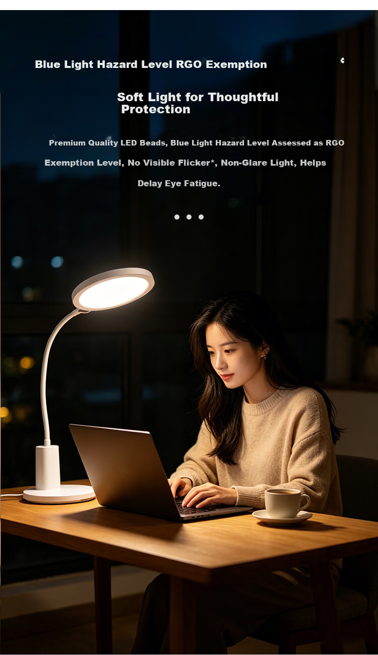 AOC Eye Protection Full Spectrum Desk Lamp AAAA Grade for Children Students Reading Bedroom Study Myopia Prevention 5