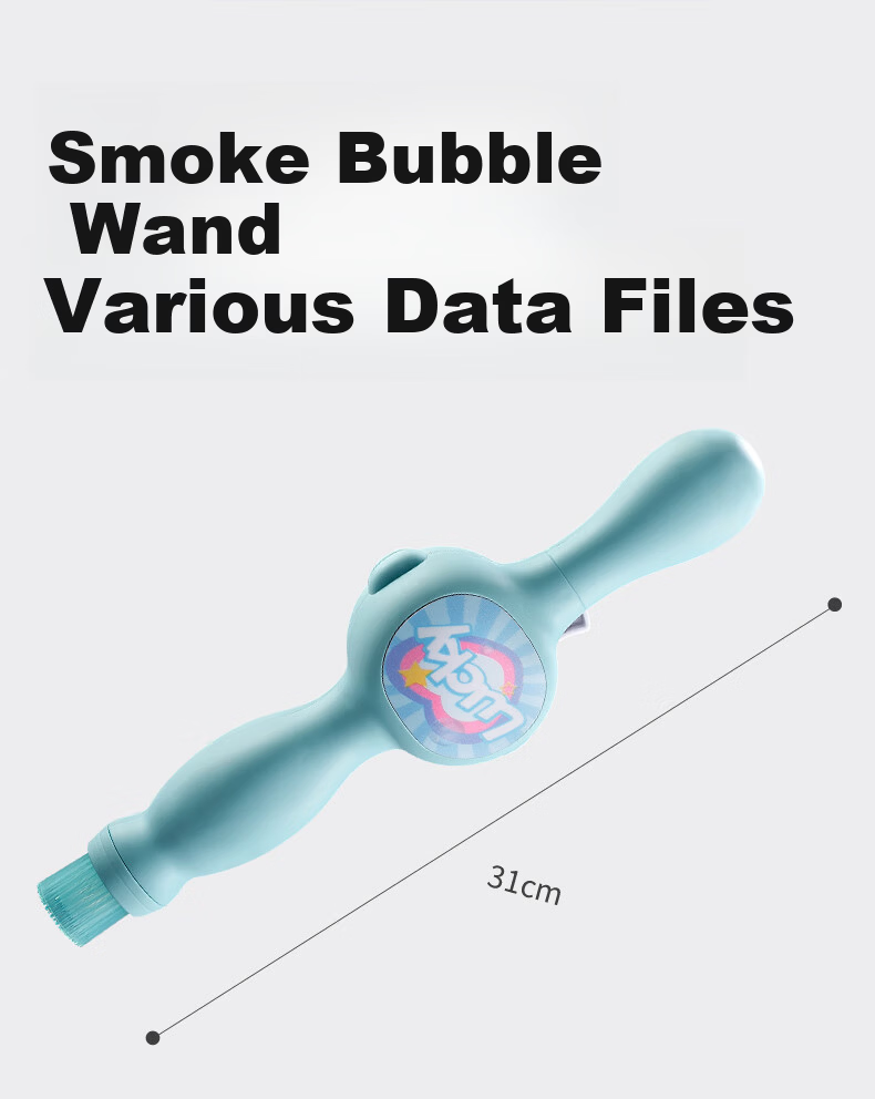 Childhood Infinite Elastic Smoke Bubble Machine Kids Handheld Outdoor Bubble Wand Electric Toy Gift for Boys and Girls (Light Blue) 11