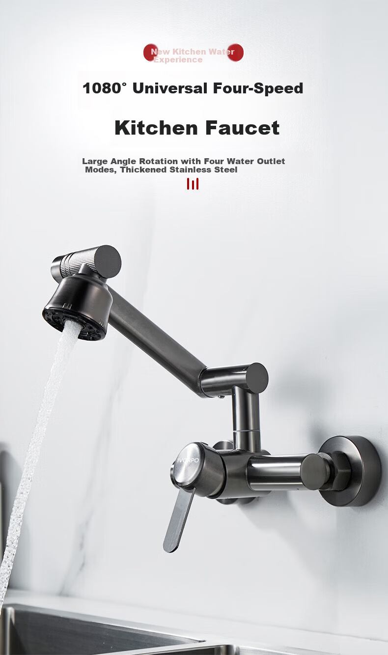 IVORPO [Germany] Built-in Kitchen Faucet Dual Temperature High-Pressure Splash-Proof Sink Faucet 1