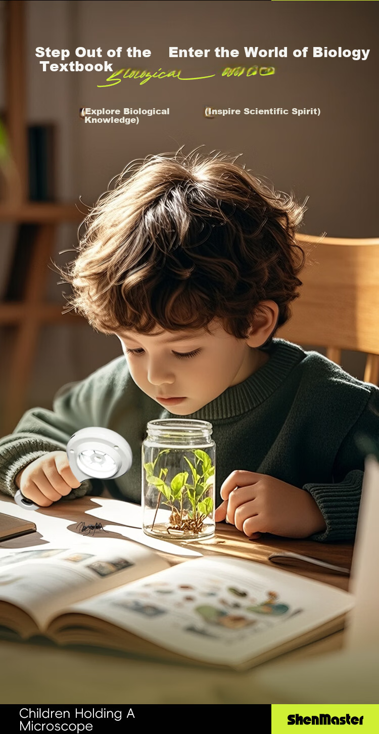 Mr. Shima Electronic Microscope HD Portable Smart Handheld Microscope for Boys and Girls Ages 8-12 Children's Day Gift 3