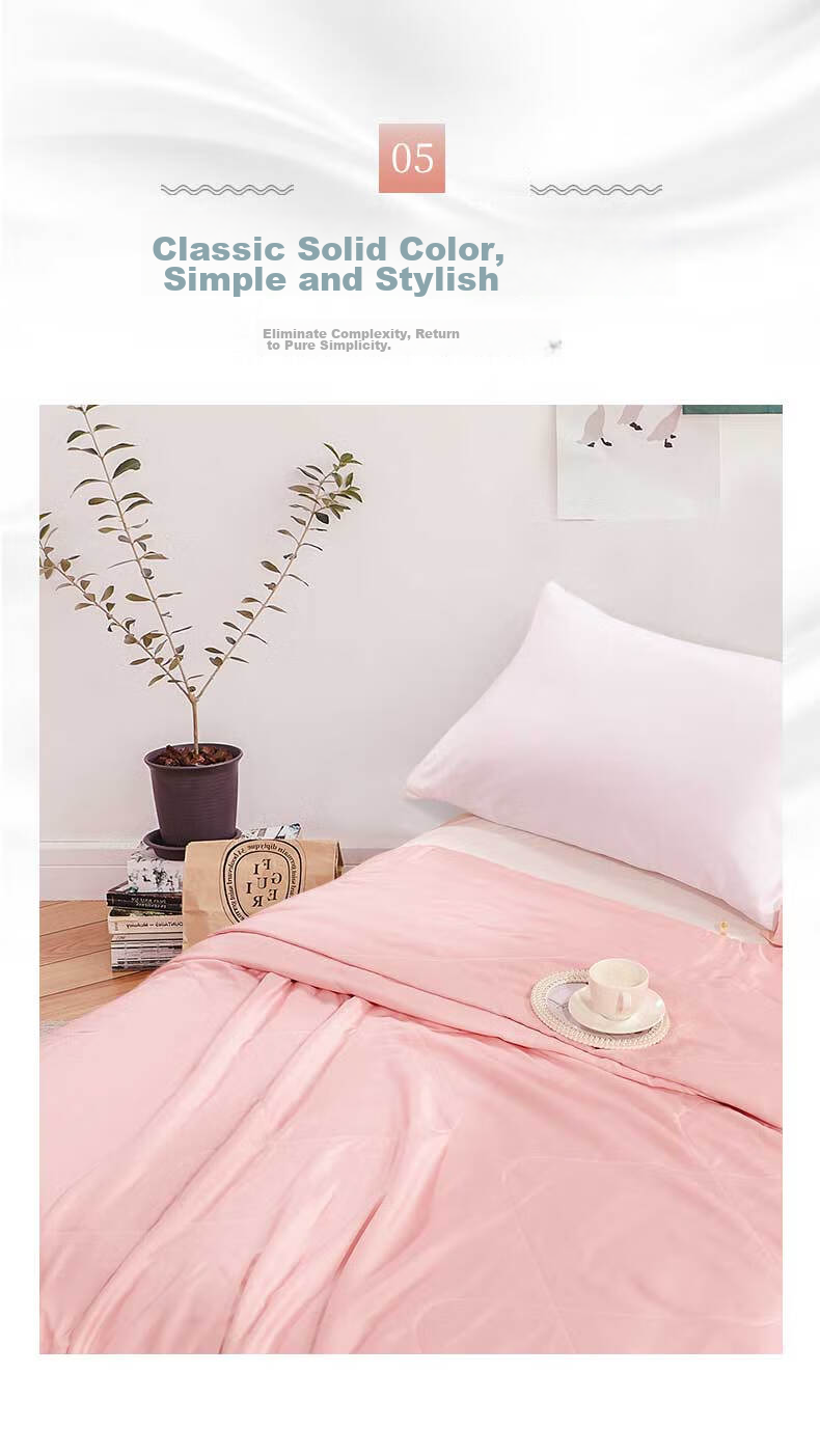 Fuanna 100% Mulberry Silk Quilt Summer Cooling Silk Air Conditioning Quilt Double Antibacterial Thin Quilt Core 203x229cm 9
