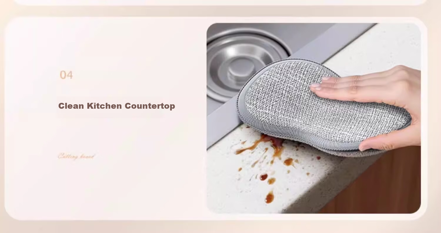 Besnay Long Handle Pot Cleaning Brush with Suction Cup Non-Stick Pan Scrubber Kitchen Dishwashing Brush 10
