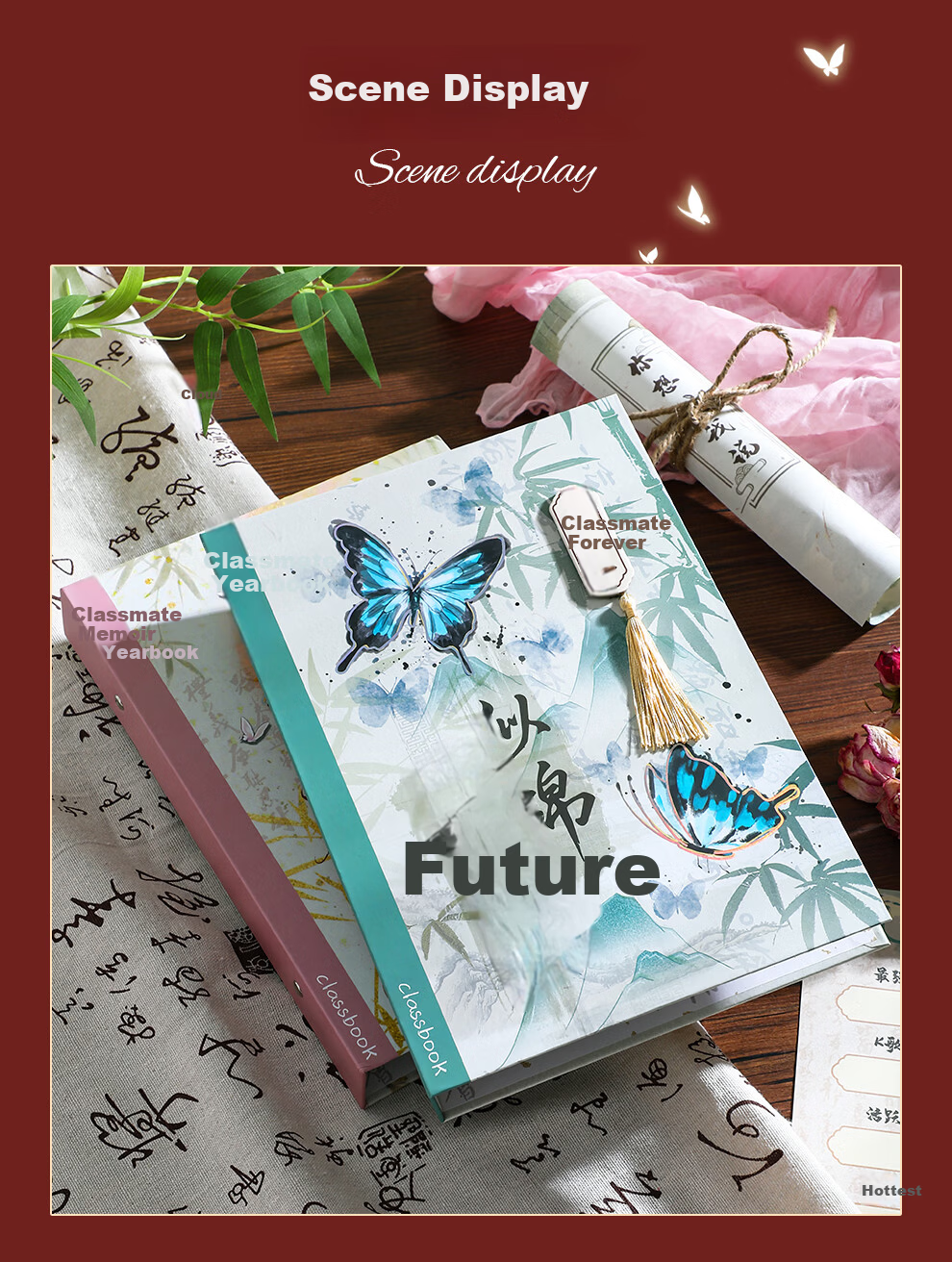 Zolan Zhe Nezha Classmate Record 2026 New Graduation Album for 6th Grade Elementary Students High-Value Girls Niche Unique Style Anime Middle School Boys Growth Contact Book 12
