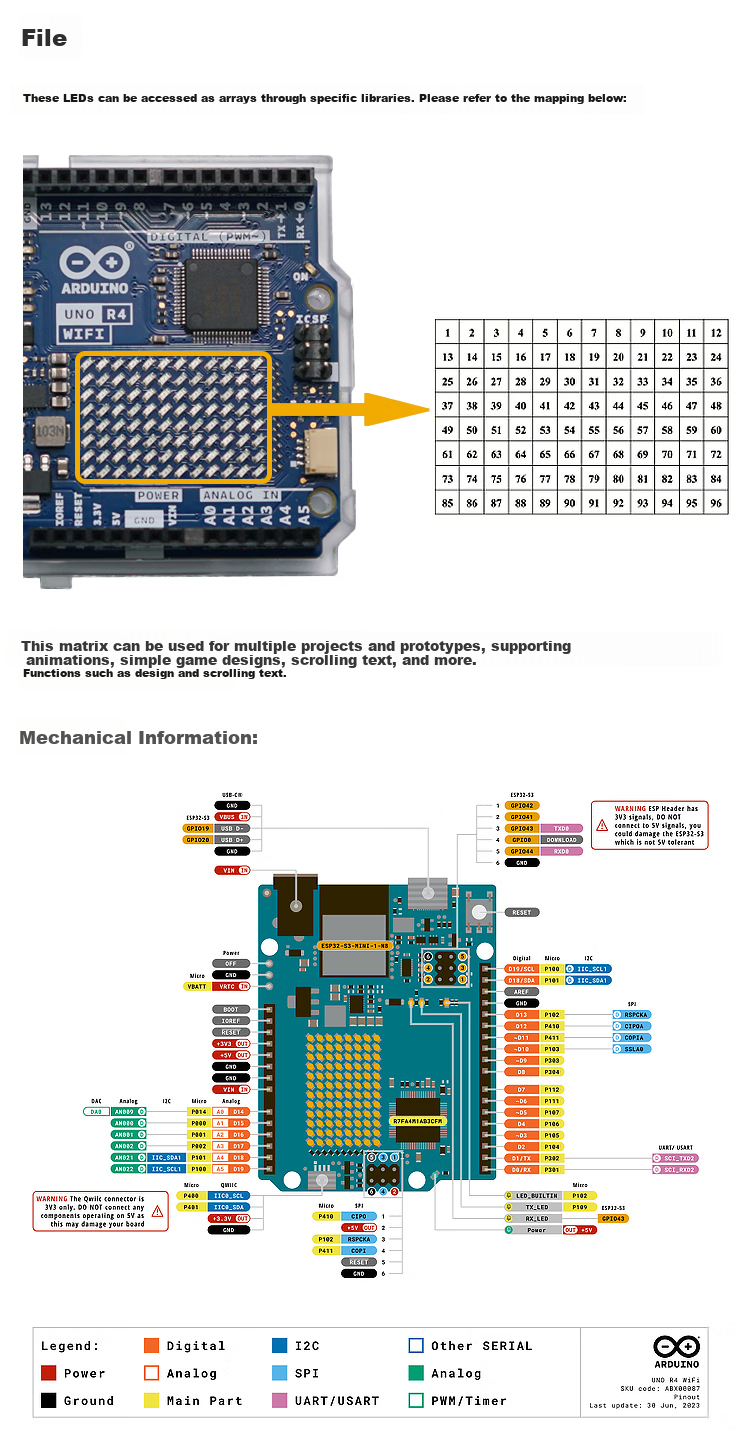 ARDUINO Development Board Arduino UNO R4 WiFi Official Original Mainboard Maker Development Microcontroller Learning Board Entry-Level Board Python Programming DSTJ1AUR4W 2