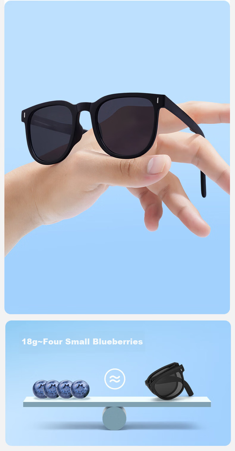 FENCHI Kids Trendy Foldable Polarized UV Protection Sunglasses for Boys and Girls 7