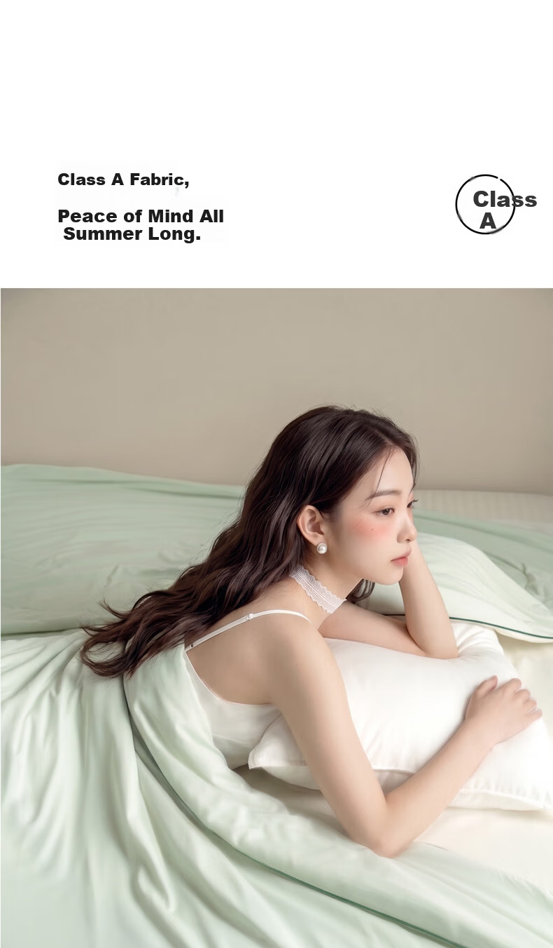 Hui Sleep Summer Cooling Quilt Polylactic Acid Air Conditioning Quilt Washable Class A Antibacterial Mite-Resistant Ice Silk Quilt 10
