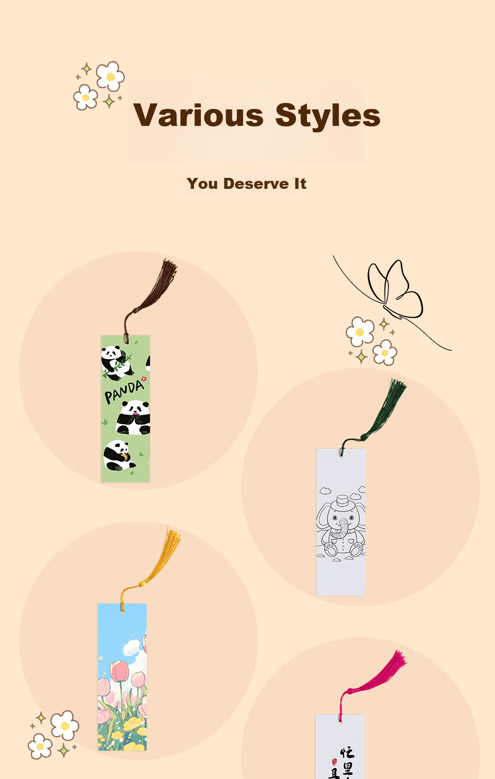 Jiaran Heng Blank Bookmark DIY Handmade Material Wish Card with Tassel for Kindergarten and Primary School Handicraft Class Hand-painted Custom Bookmark Handmade Graduation Gift for Classmates 6