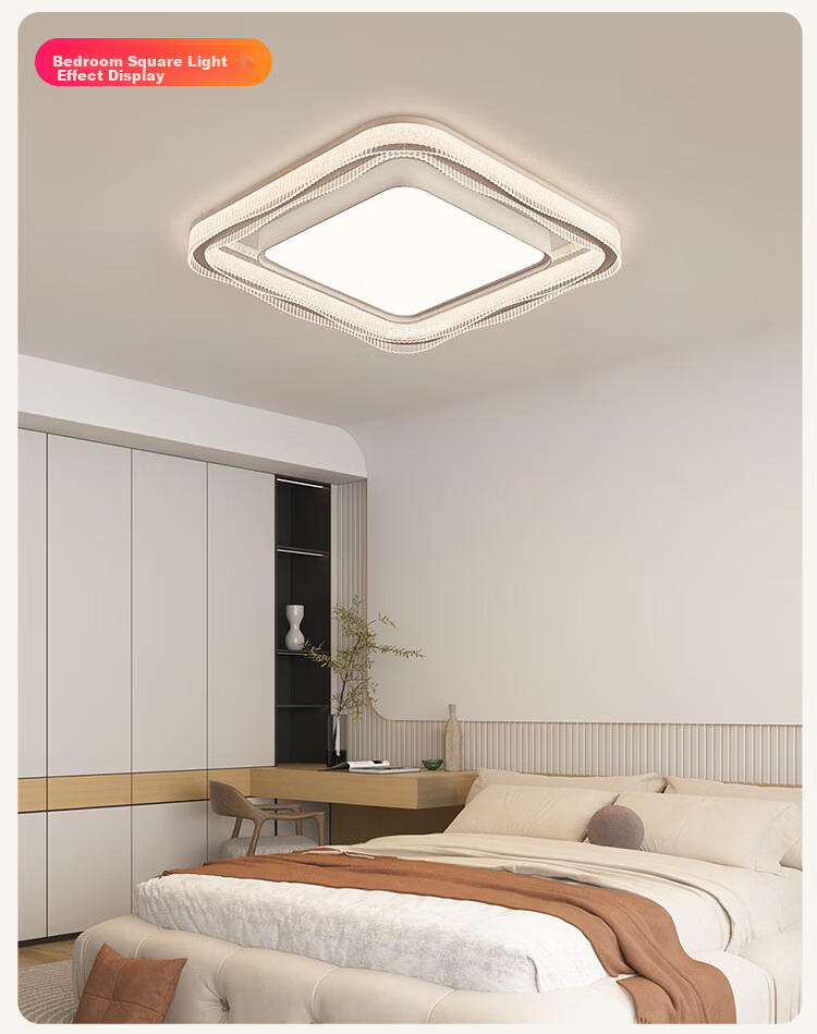 Foshan Lighting Ceiling Lamp Living Room Light Modern Simple Eye Protection LED Mijia Smart Control Platinum Crystal 200W 23